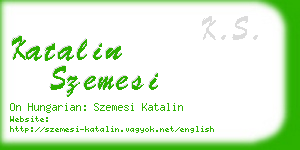 katalin szemesi business card